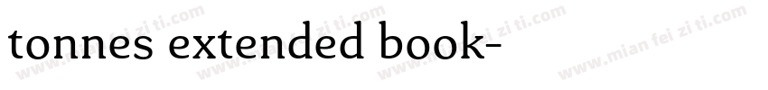tonnes extended book字体转换